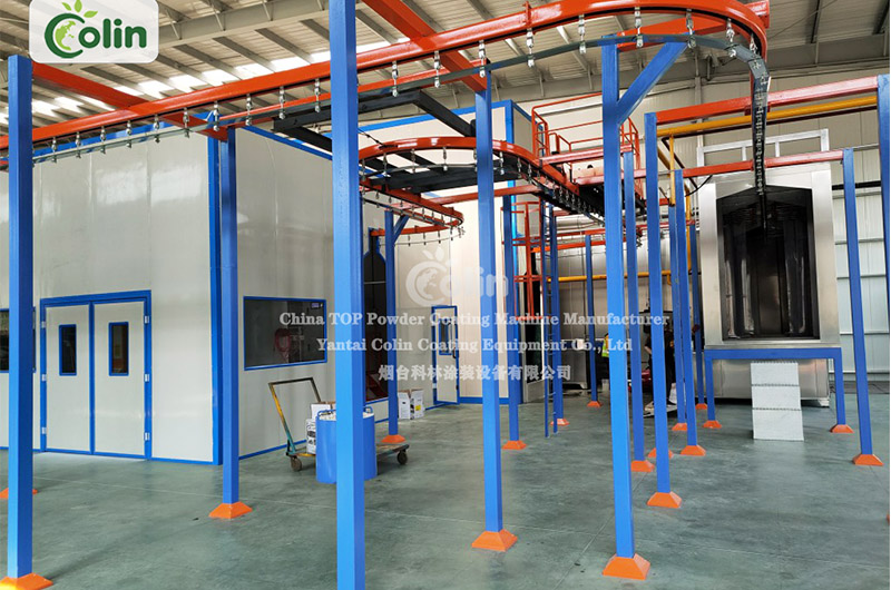 automatic powder coating line for refrigerator