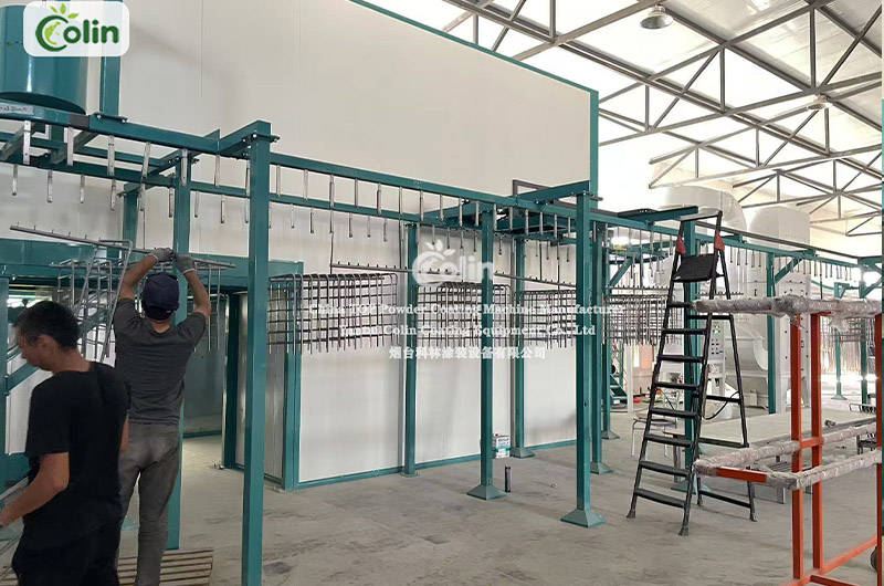 clothes rack powder coating line
