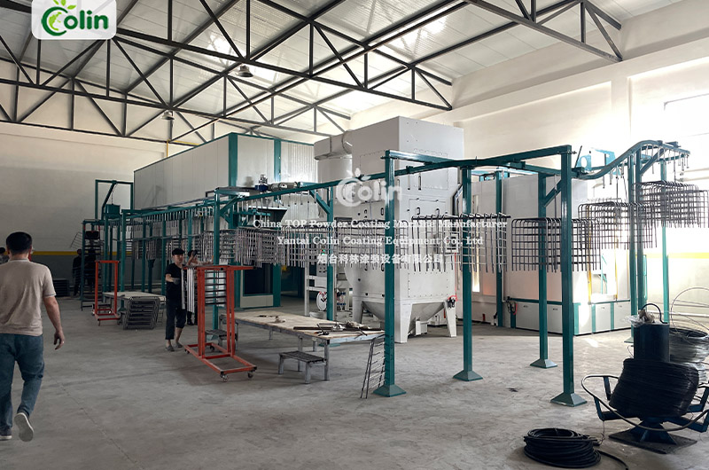clothes rack powder coating plant