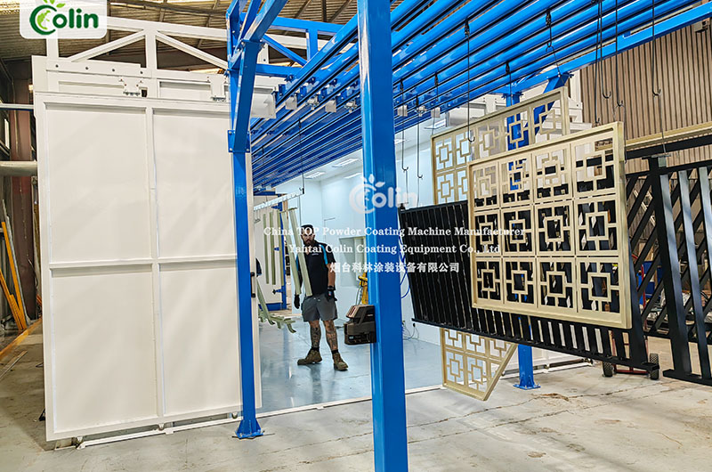 fence manual powder coating plant