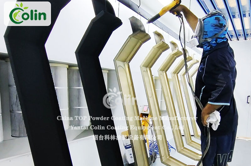 fence manual powder coating system