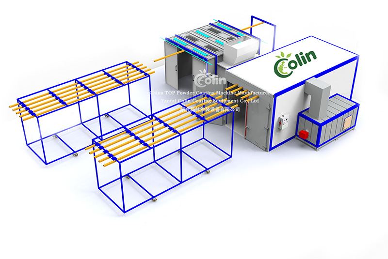 Manual powder coating line