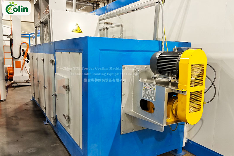 Tunnel powder curing oven