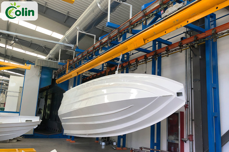 Yacht powder coating line