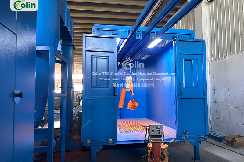 metal parts powder coating plant